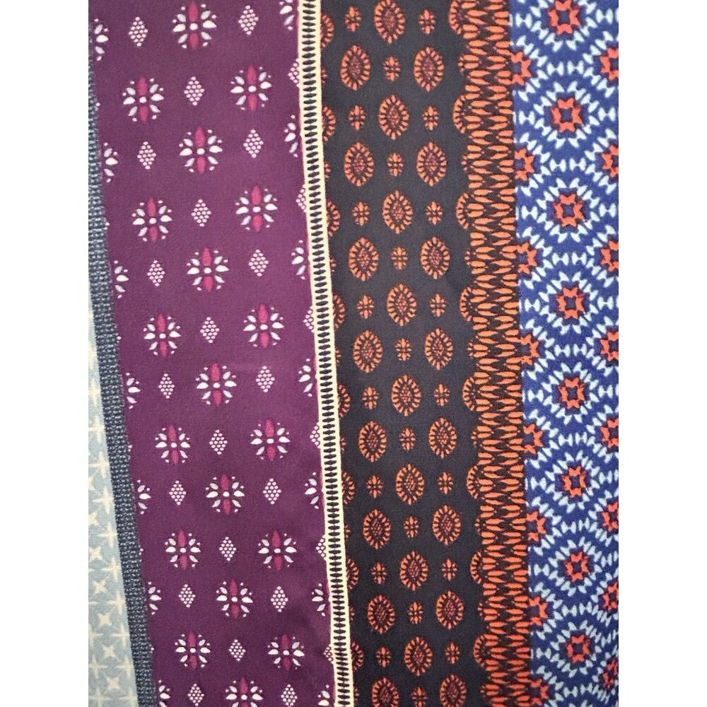 Women’s Size 3X Mix Print Embroidered Popover Blouse Boho Lagen Look Work Travel - Picture 10 of 13